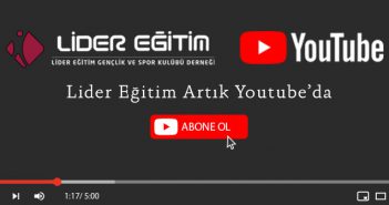 Lider Eğitim Artık Youtube’da